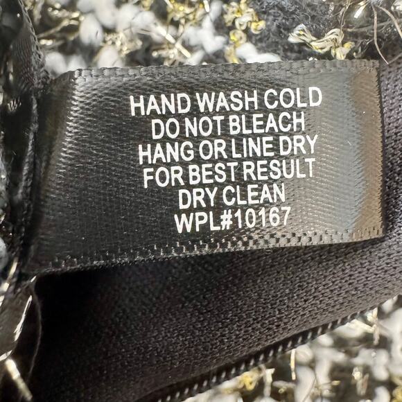 Aqua Metallic Tweed Square Neck Dress size Small Cocktail Date Night Academia - Picture 10 of 11